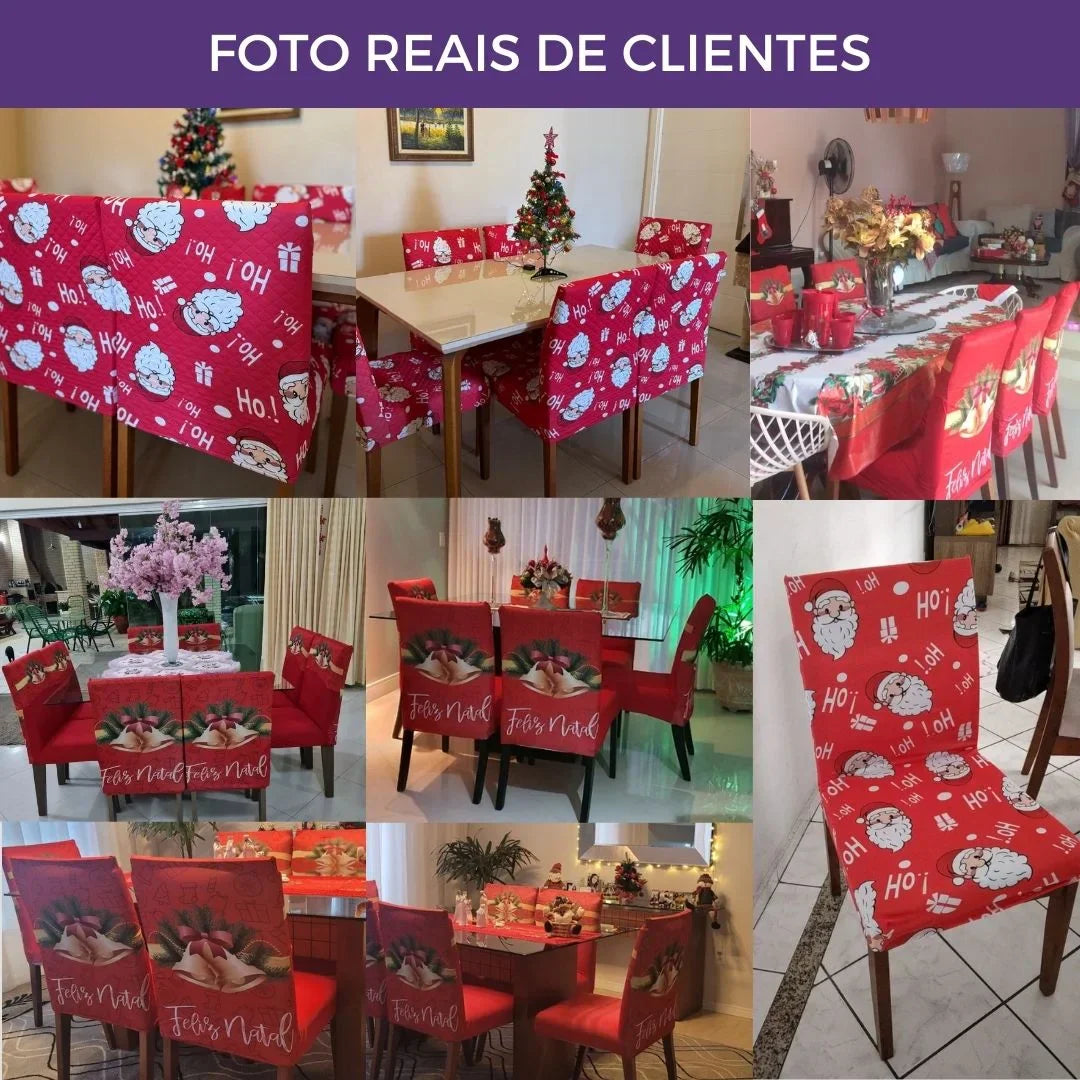 Capa de Cadeira de Natal - Árvore Natalina