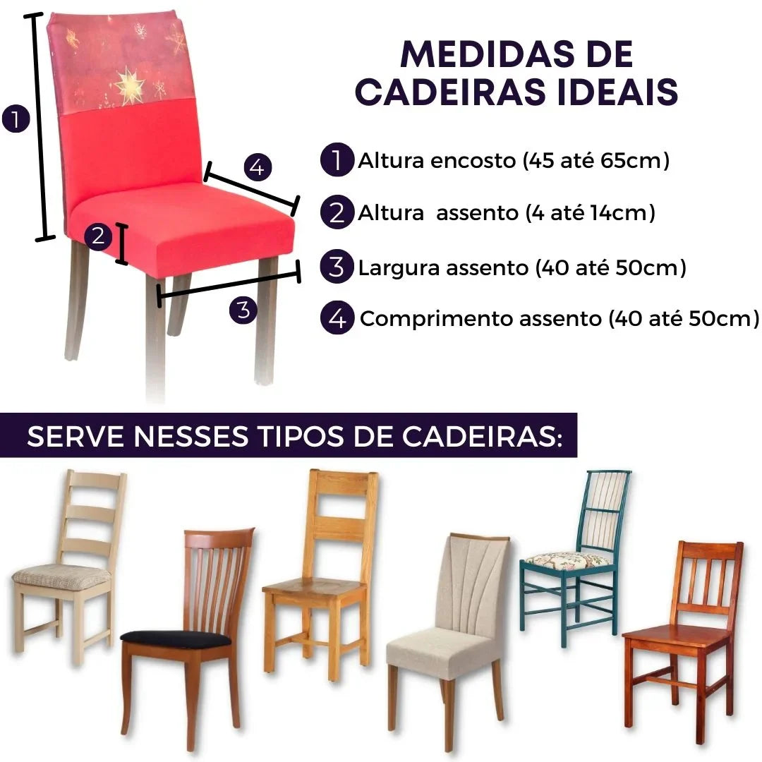 Capa de Cadeira de Natal - Árvore Natalina