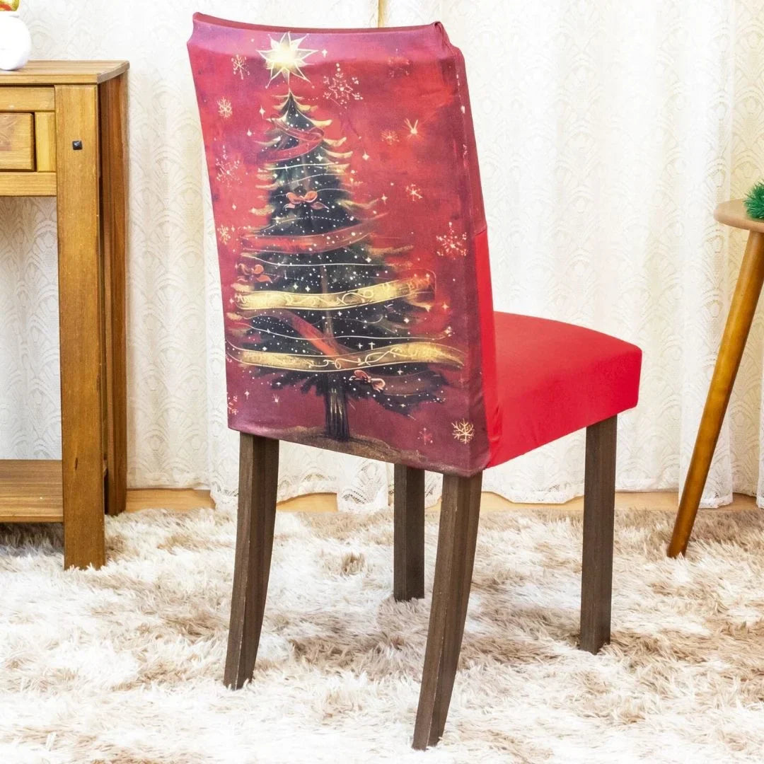 Capa de Cadeira de Natal - Árvore Natalina