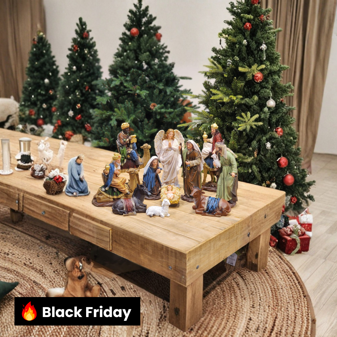 PRESÉPIO EM RESINA 11 PÇS LUXO