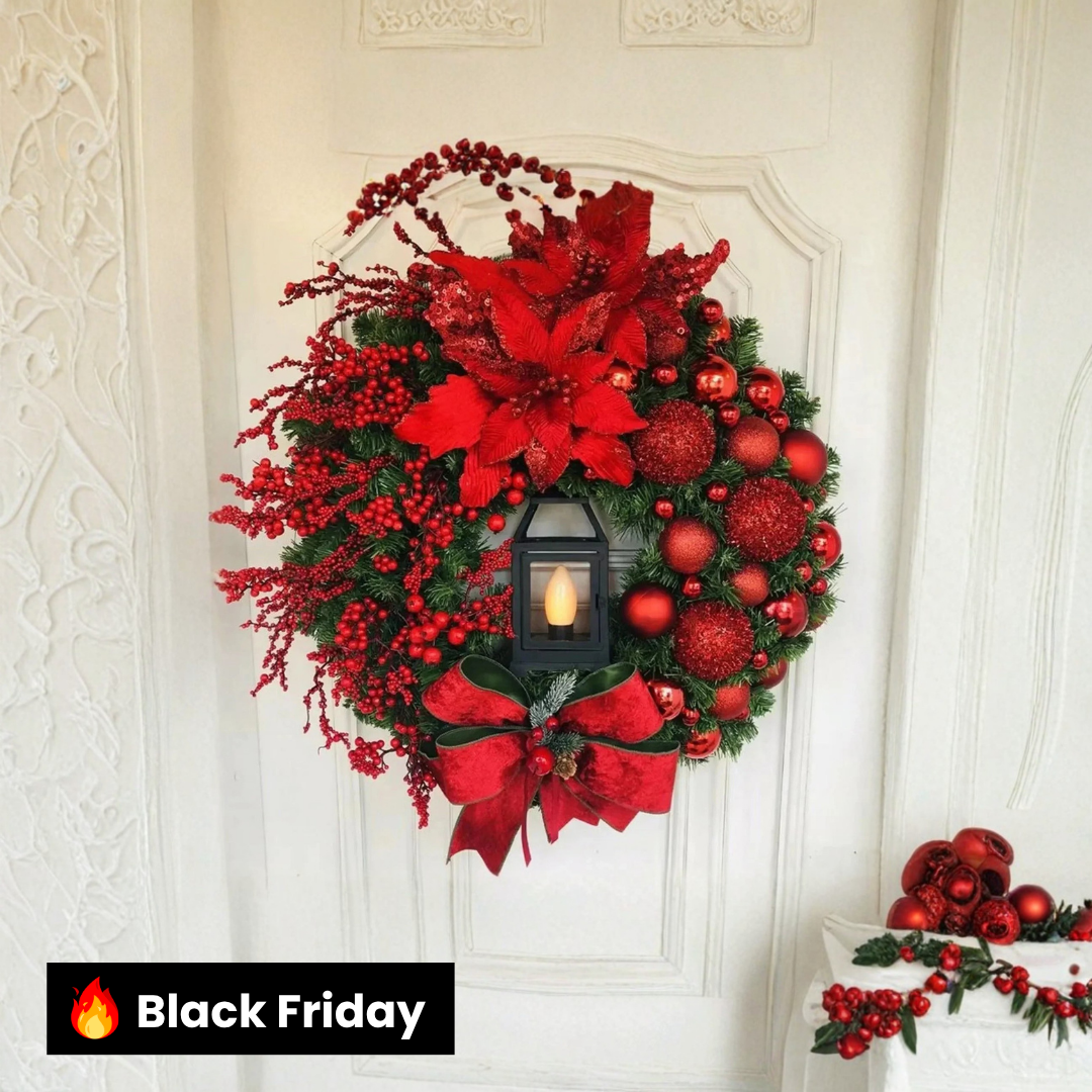 Guirlanda de Natal Vermelha para Porta