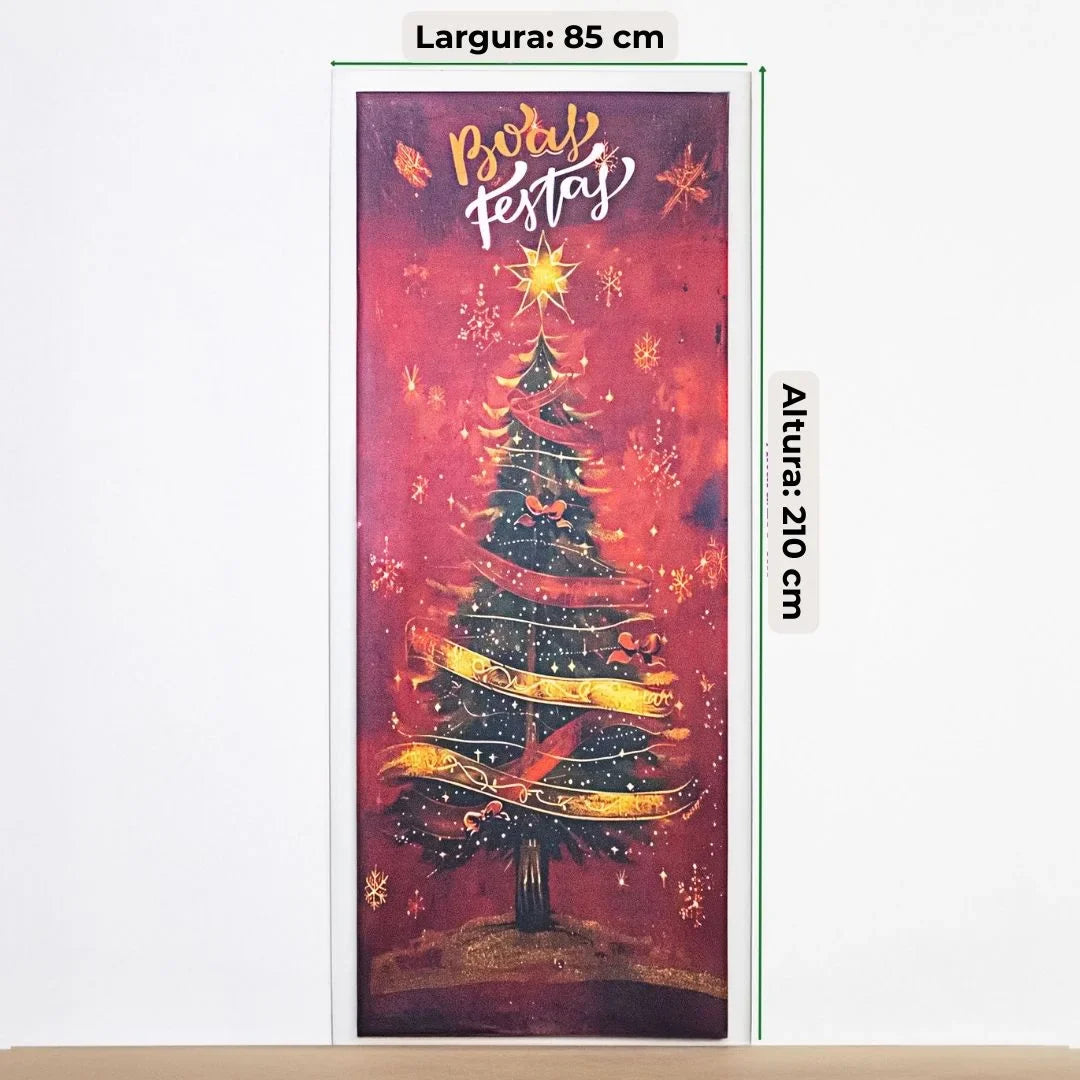 Capa Para Porta Natal - Árvore Natalina