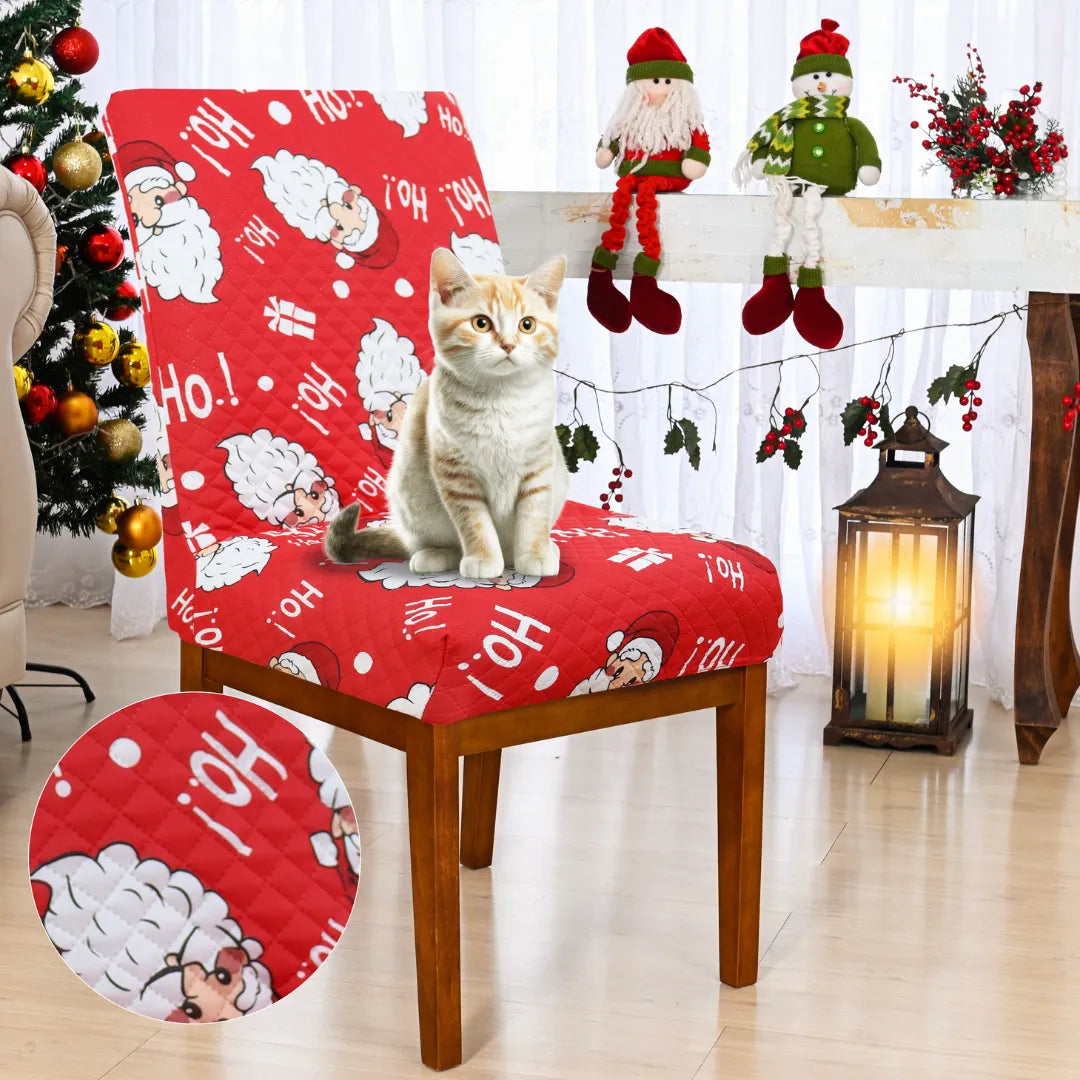 Capa Cadeira Natal Acolchoada Arranhão Gato - Noel