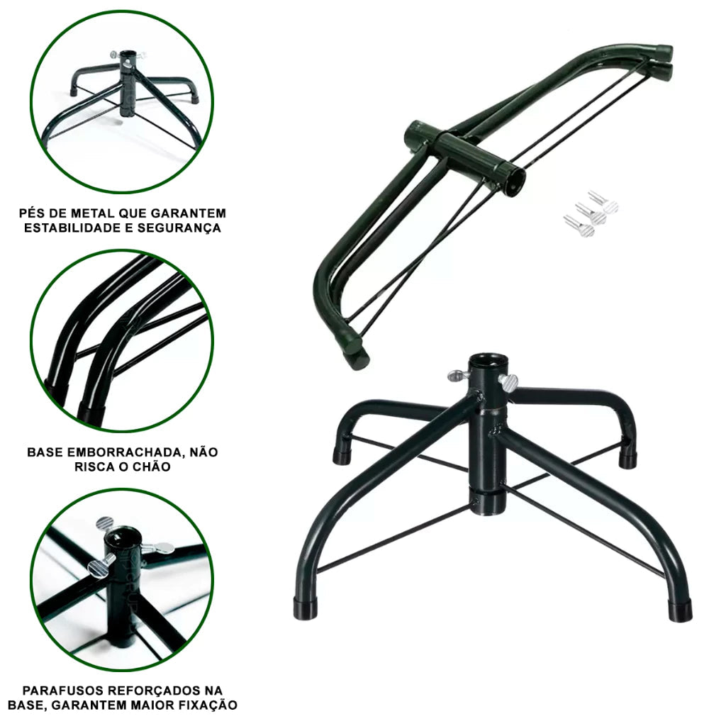 Árvore de Natal Nevada 180/210m - com Luzes LED Quentes e Multicoloridas