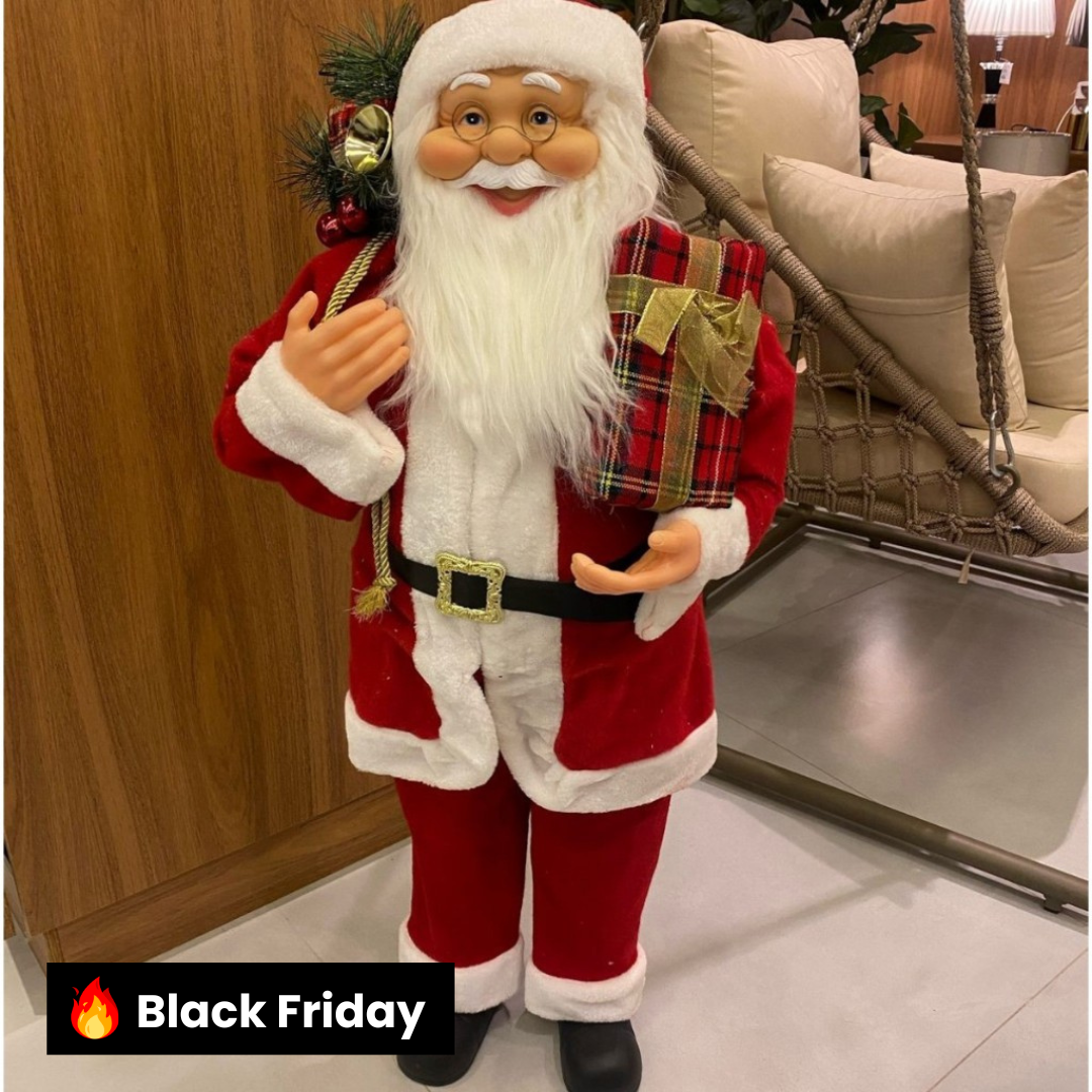 Papai Noel Gigante 110cm – Decoração Natalina + Brinde!