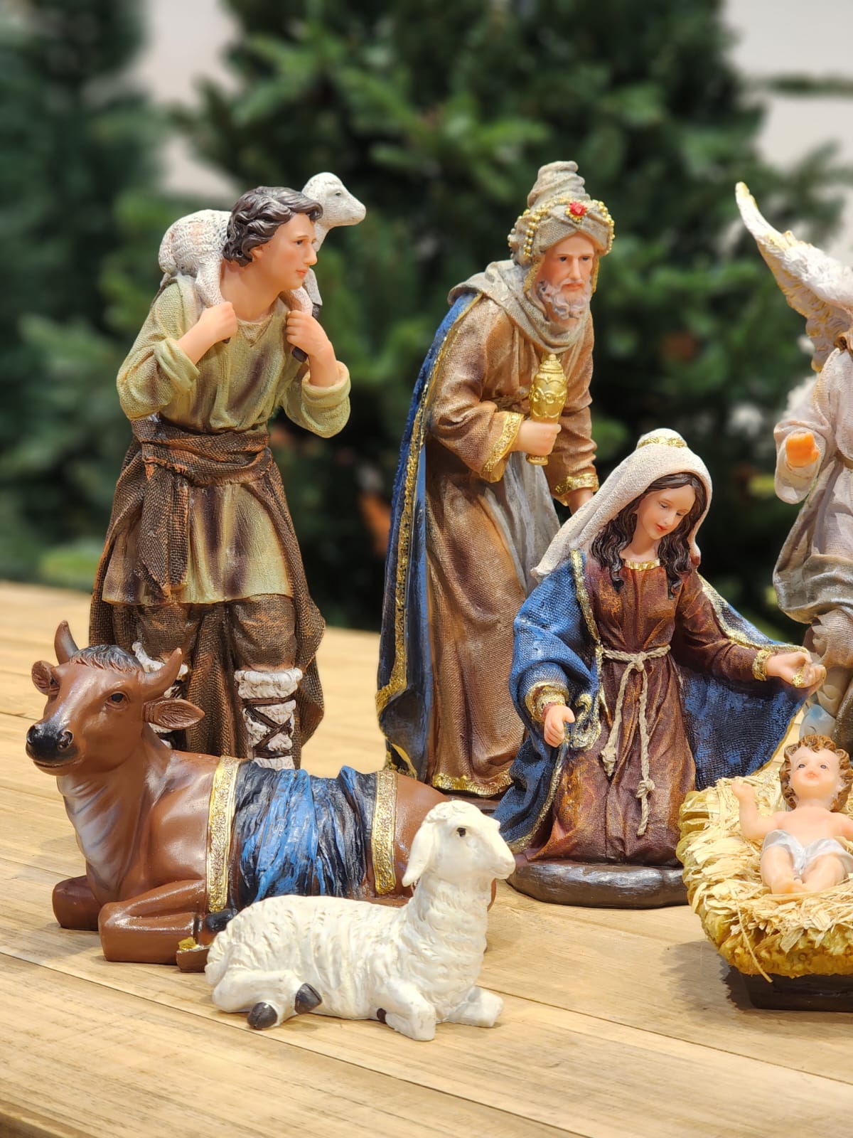 PRESÉPIO DE RESINA LUXO 11 PÇS