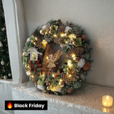 Guirlanda Decoração Natalina Luxo com Led 55CM