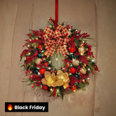 Guirlanda Decoração Natal Com Led Brilhante 65CM