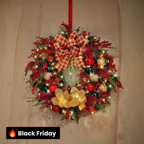 Guirlanda Decoração Natal Com Led Brilhante 65CM