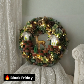 Guirlanda Decoração Natalina Luxo com Led 55CM