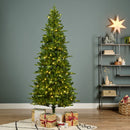 Árvore de Natal Nevada 180/210m - com Luzes LED Quentes e Multicoloridas