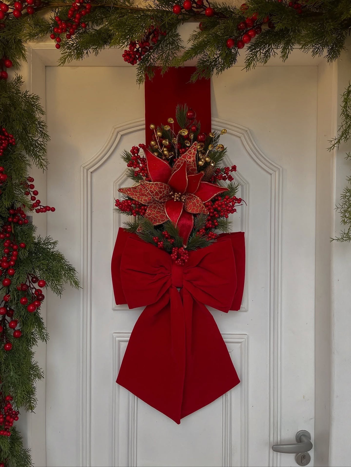 Escapulário Natalino de Veludo para Porta de Entrada – 2,10m x 40cm