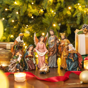 Presépio Luxo Sagrada Família – 8 Peças (20 cm)