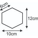 Kit com 10 Espelhos Decorativos 12x10cm com Fixação Adesiva