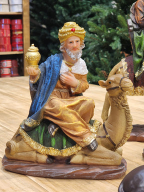 PRESÉPIO EM RESINA 11 PÇS  LUXO