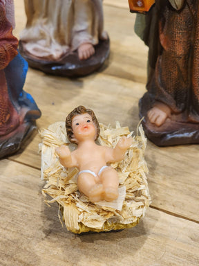 PRESÉPIO DE RESINA INFANTIL LUXO 11 PÇS