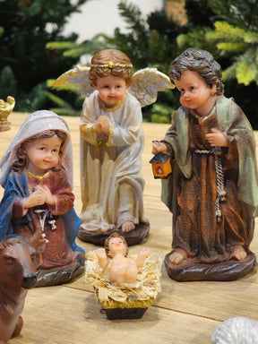 PRESÉPIO DE RESINA INFANTIL LUXO 11 PÇS