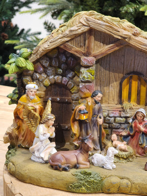 PRESÉPIO EM RESINA - PEÇA COM SOM